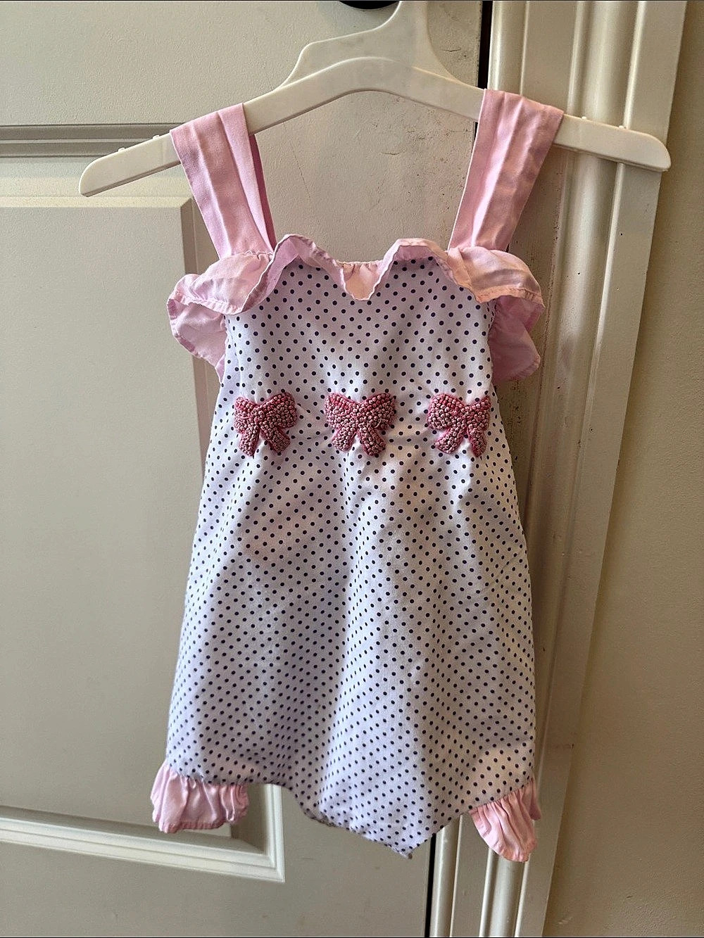 Sweet Peach Baby Polka Dot Romper Size 18M